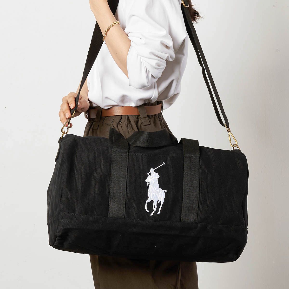 新品 ポロ ラルフローレン POLO RALPH LAUREN ボストンバッグ コットン 