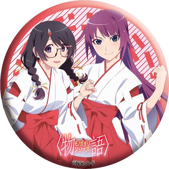 物語シリーズ ブラック羽川 缶バッジ 羽川翼 戦場ヶ原ひたぎ 物語シリーズ トレーディング缶バッジ 描き