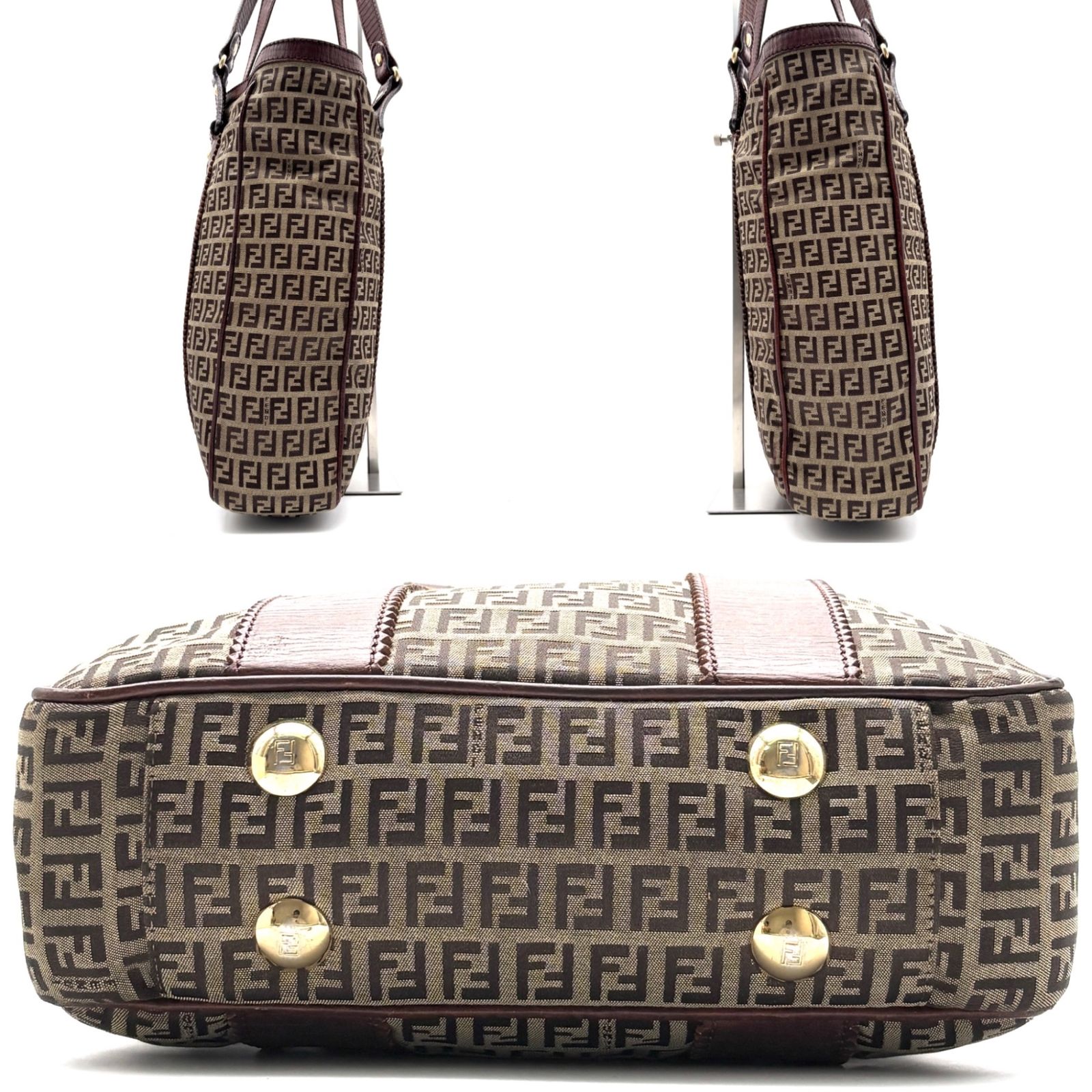 美品 FENDI フェンディ ズッカ 総柄 トートバッグ ハンドバッグ