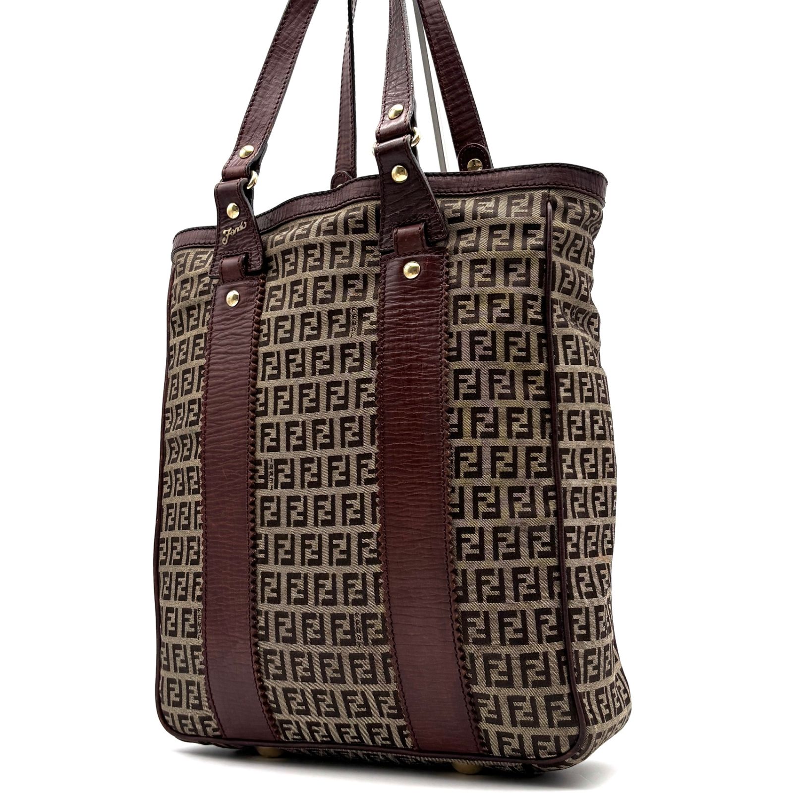 美品 FENDI フェンディ ズッカ 総柄 トートバッグ ハンドバッグ 美品 FENDI フェンディ ズッカ 総柄 トートバッグ ハンドバッグ