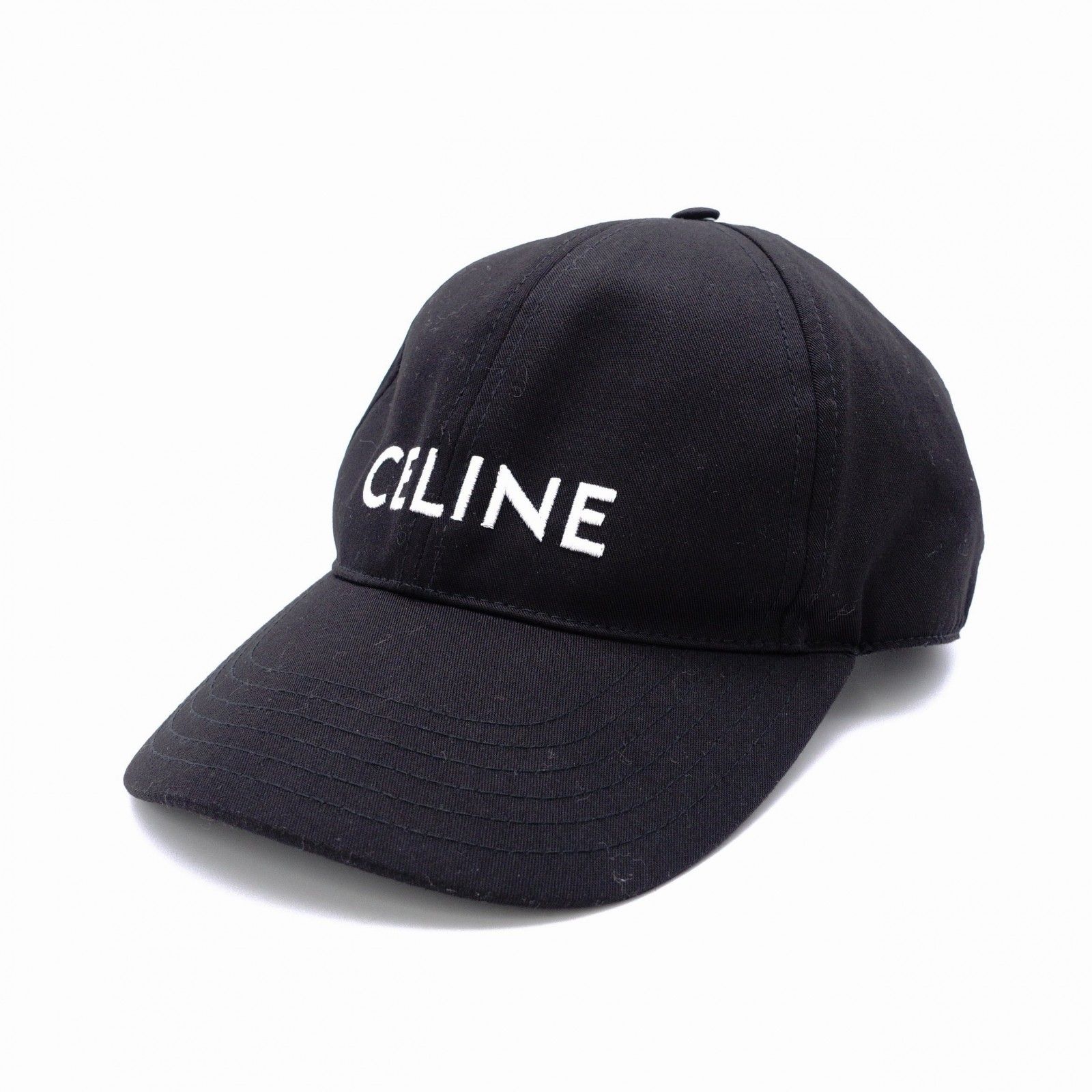 CELINE セリーヌ ベースボールキャップ キャンバス ブラック Mサイズ 