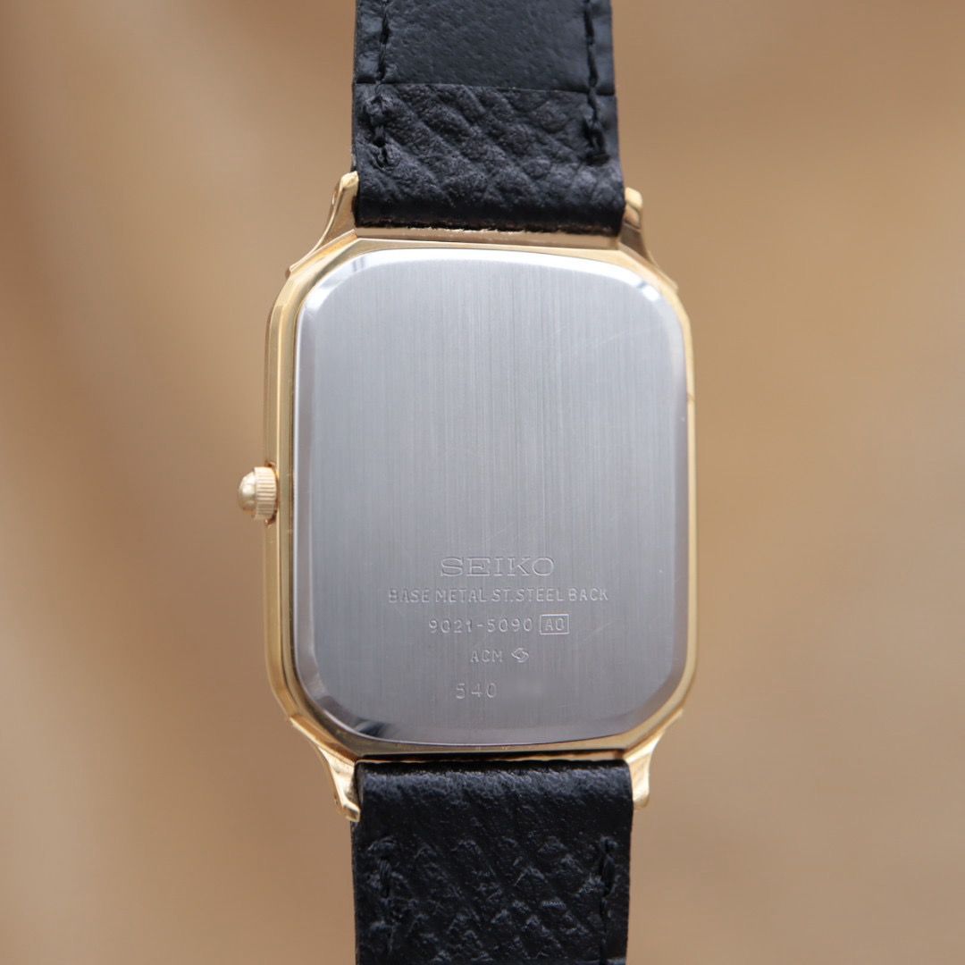 SEIKO 時計　メンズ　9021-5090 稼働　watch スクエア　稼働 セイコー 9021-5090 SEIKO ゴールド レクタン クォーツ ヴィンテージ