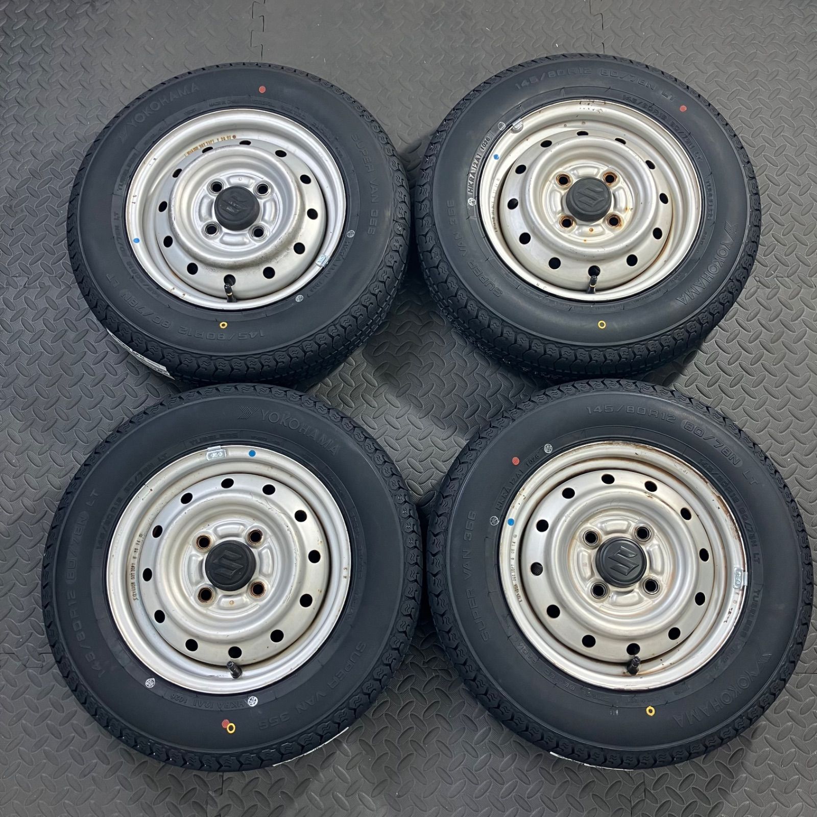 26年製 新品タイヤ 145/80R12 80/78N LT ヨコハマ スーパーバン356 