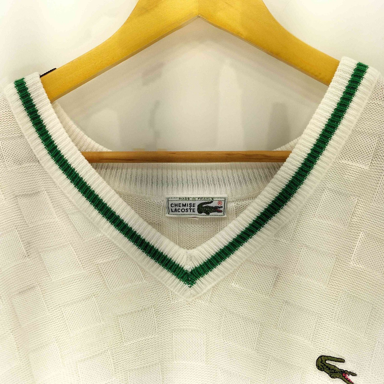 シュミーズラコステ CHEMISE LACOSTE フランス製 チルデンニットベスト 