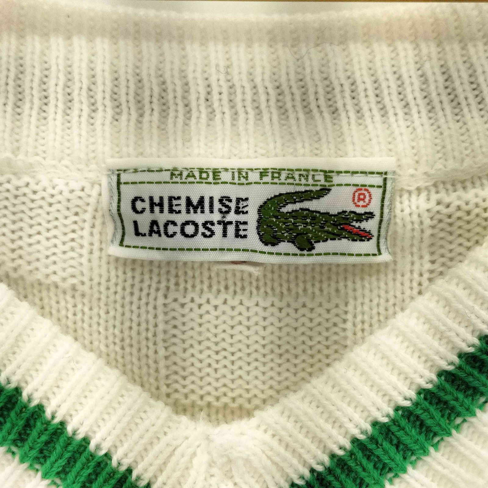 シュミーズラコステ CHEMISE LACOSTE フランス製 チルデンニットベスト 