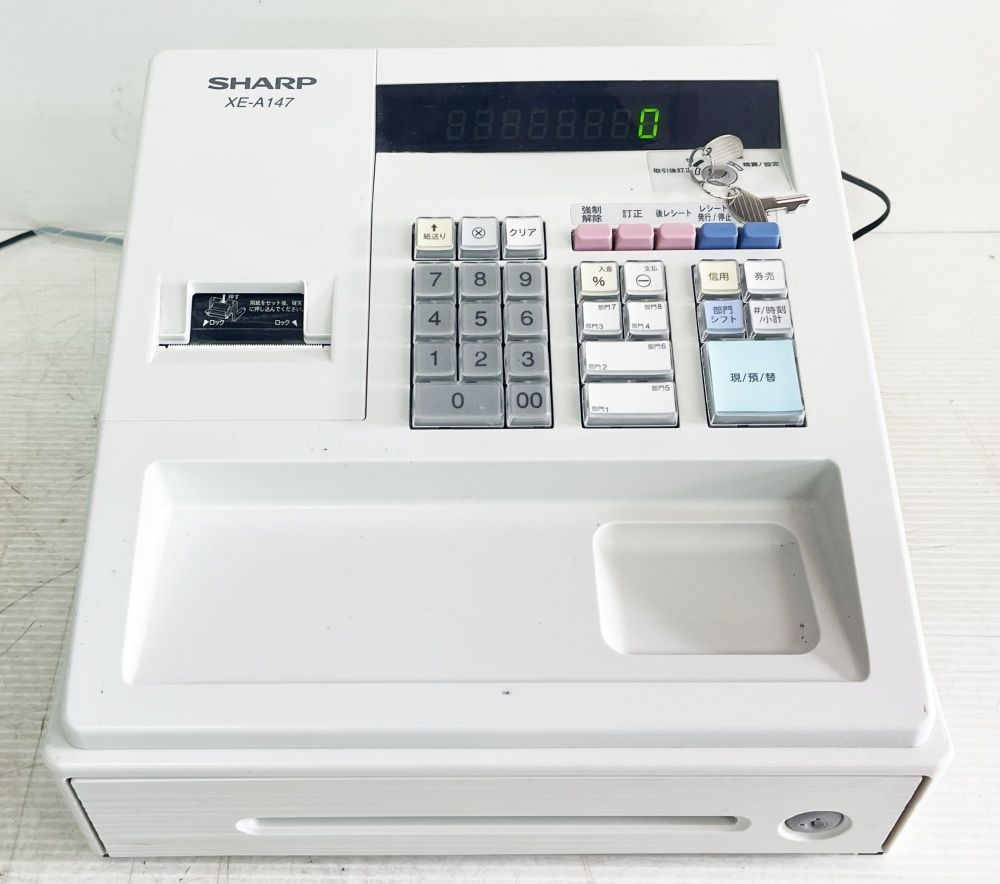 綺麗です シャープ XE-A147 電子レジスター 動作良好！ □V-20 - メルカリ