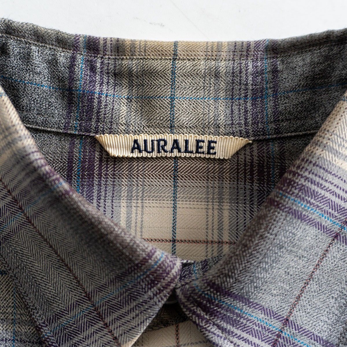 23AW/美品】AURALEE【SUPER LIGHT WOOL CHECK SHIRT A23AS01LC】3 