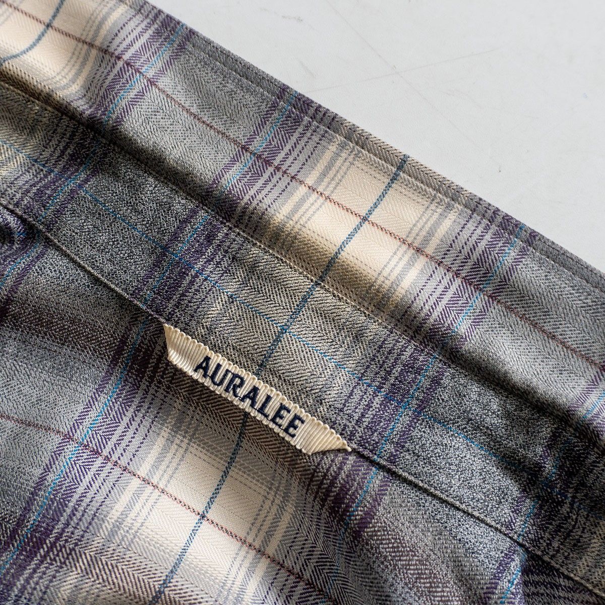 23AW/美品】AURALEE【SUPER LIGHT WOOL CHECK SHIRT A23AS01LC】3 