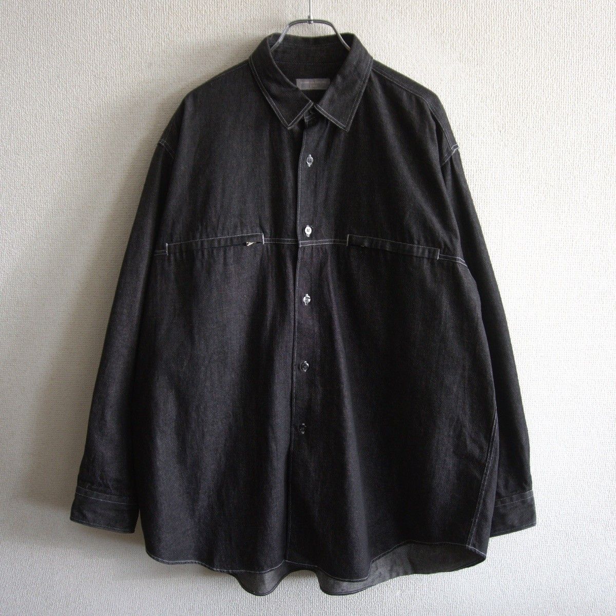 80S/アーカイブ】COMME des GARCONS HOMME【ブラック デニム シャツ 