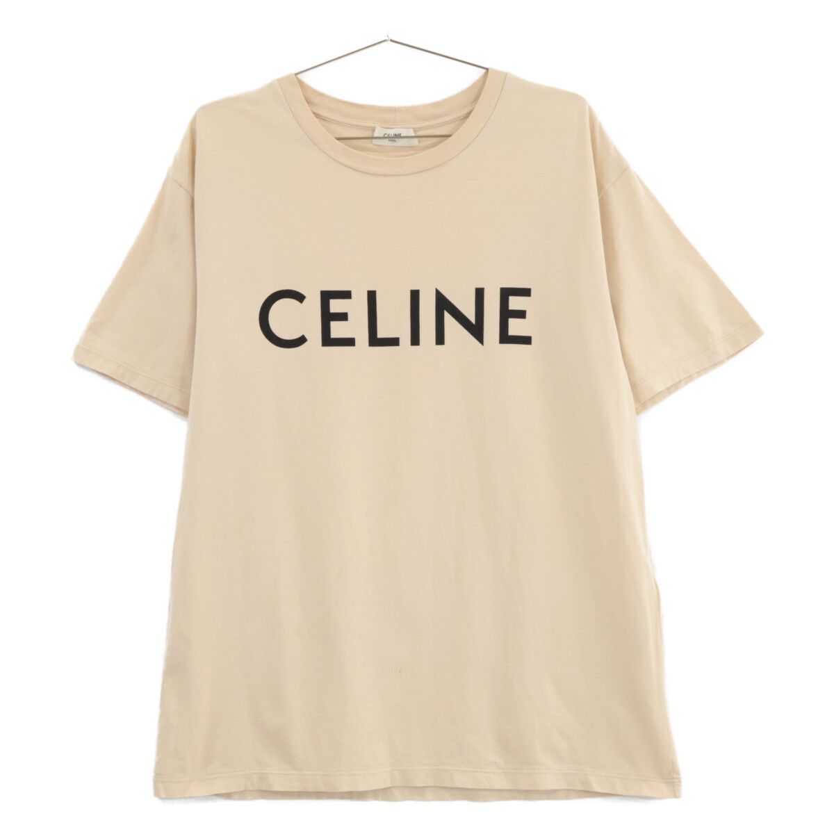 CELINE セリーヌ ﾍﾞｰｼﾞｭ 2X681671Q ｺｯﾄﾝ ﾛｺﾞ 半袖Tｼｬﾂ XS - メルカリ