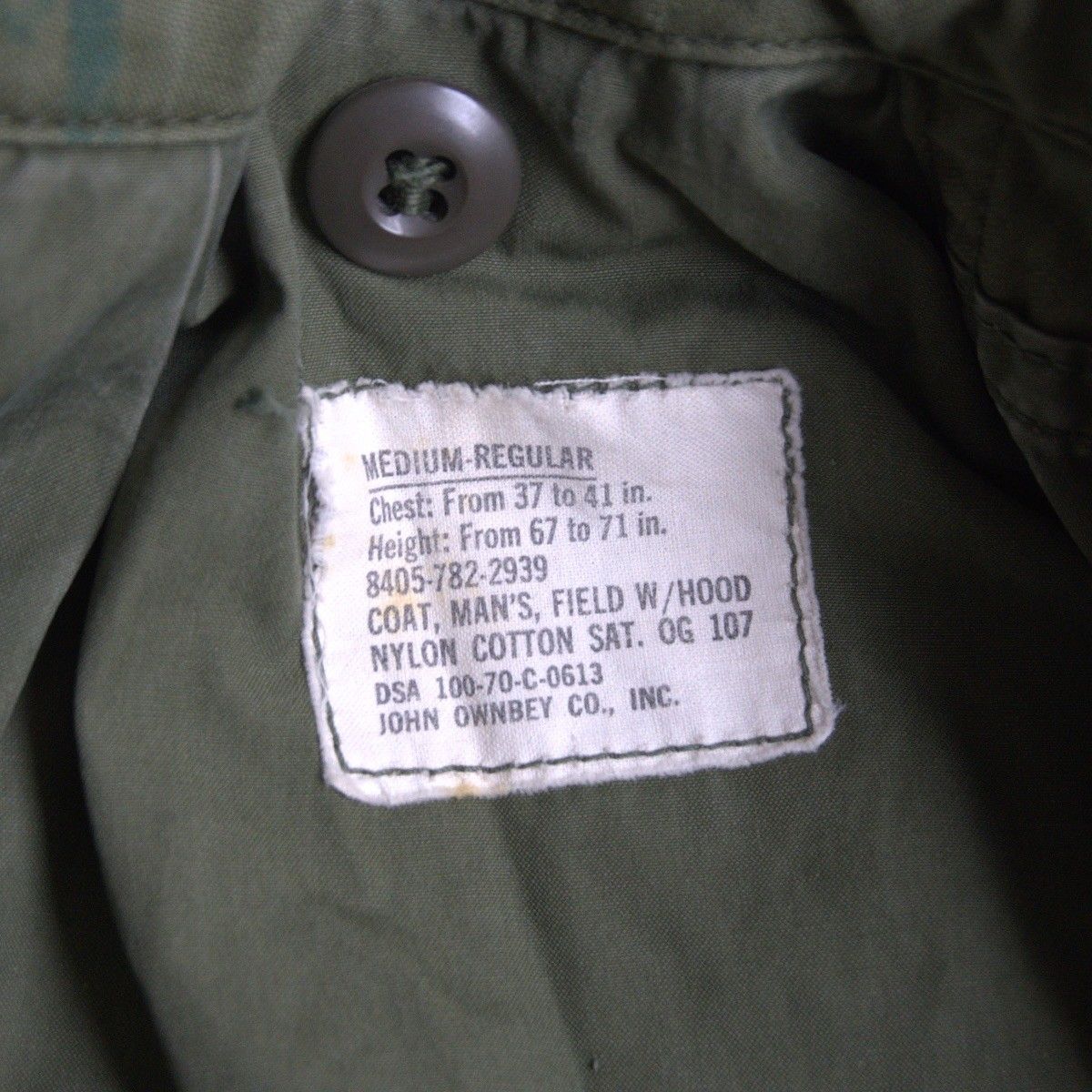 70S/アルミジップ】US ARMY【M-65 2nd フィールドジャケット】MEDIUM 