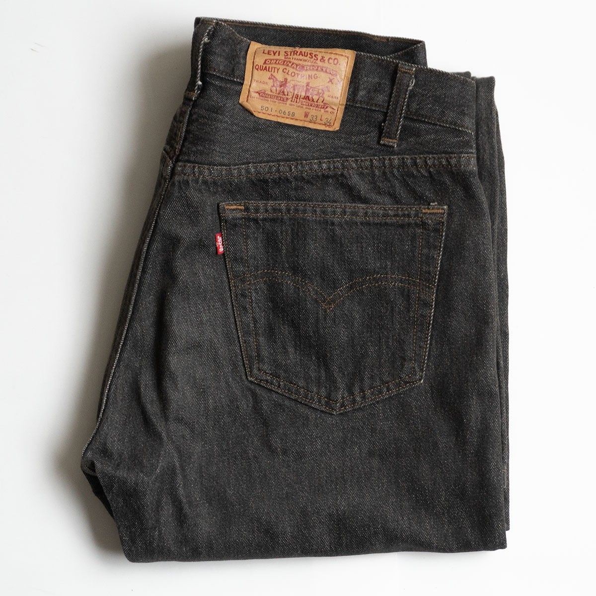 先染め/状態良好】 LEVI'S 【80s/501 ブラックデニム デニムパンツ】33
