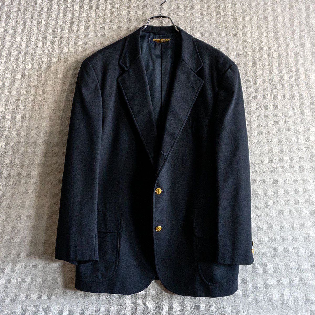 最高級品】BROOKS BROTHERS【テーラードジャケット /紺ブレ】AB8 金