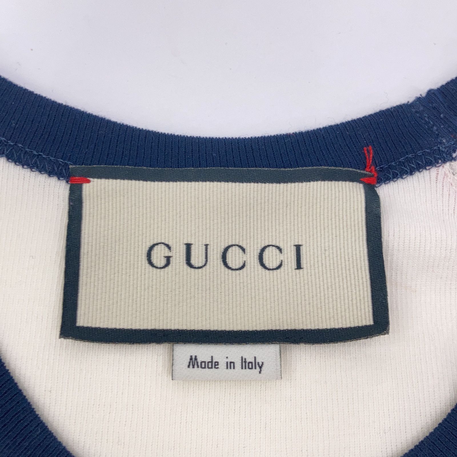 GUCCI グッチ 574386 ﾎﾜｲﾄ ﾃﾆｽ ｺｯﾄﾝｼﾞｬｰｼﾞｰTｼｬﾂ XXS - メルカリ