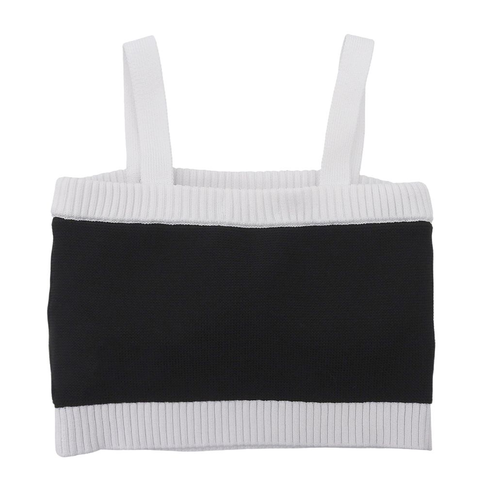 シェリエ 美品 bijou button knit bustier トップス レディース ブラック ホワイト F SL191040520 F sheller シェリエ 美品 bijou button knit bustier トップス