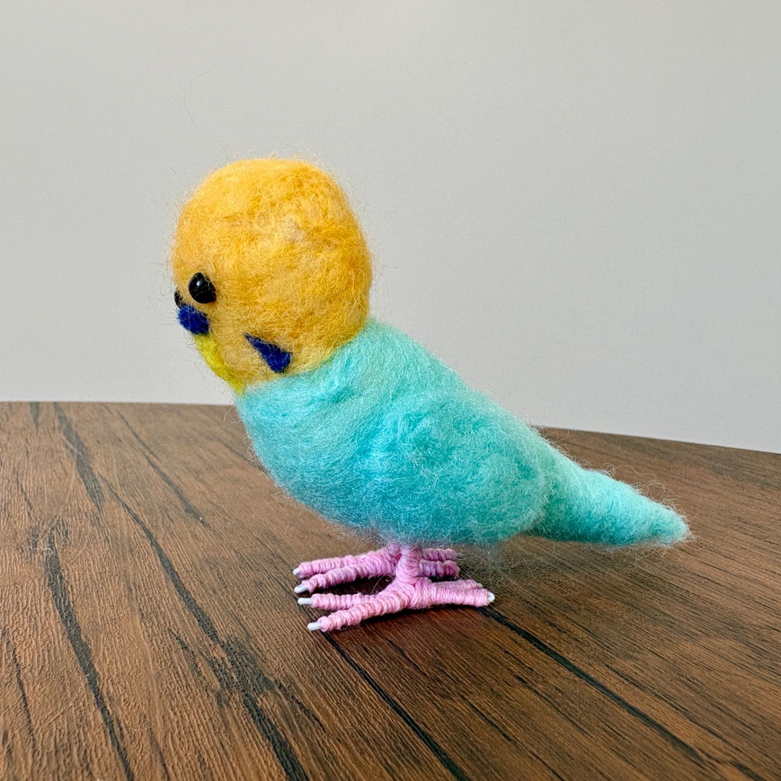 🌟羊毛フェルト ちょこんとセキセイインコ／ふんわりカラフル癒しの