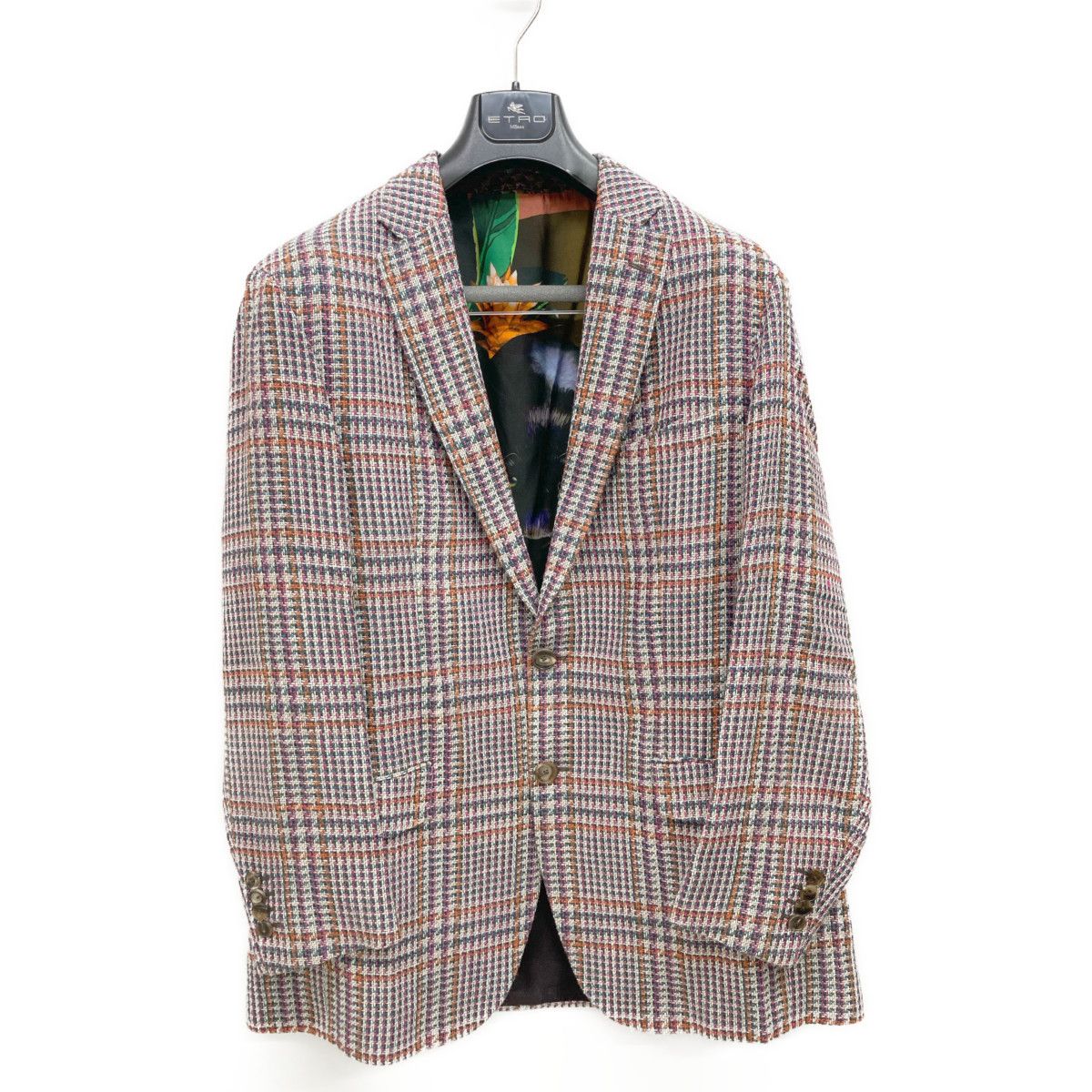 爆買い，低価 ETRO エトロ 22年製 ﾌﾞﾗｯｸﾊﾟﾝｻｰ裏地 ﾂｲｰﾄﾞ2Bﾃｰﾗｰﾄﾞｼﾞｬｹｯﾄ