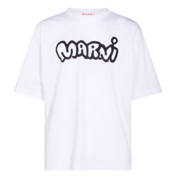 1円 本物 MARNI マルニ Tシャツ 半袖 異素材切り替え カットオフヘム