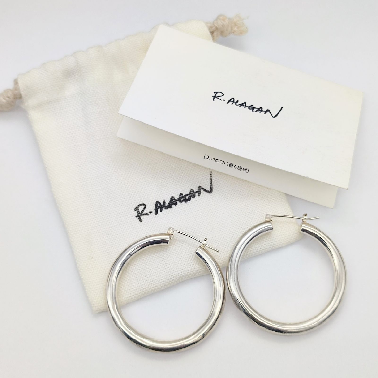 美品】R.ALAGAN ララガン フープピアス ラージ STERLINGSILVER 27.6g 