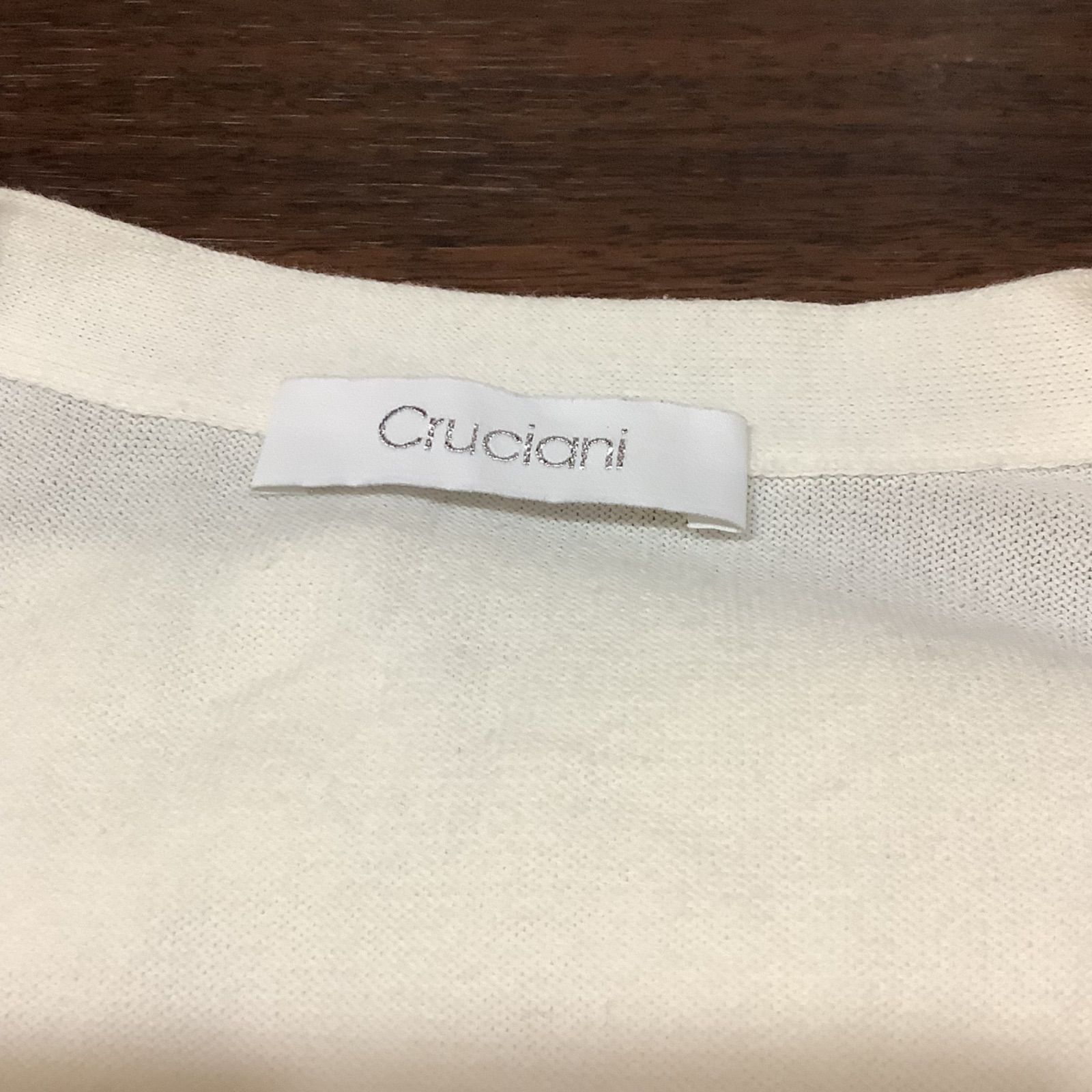 クルチアーニ CRUCIANI コットン ニット Vネック カーディガン 白 