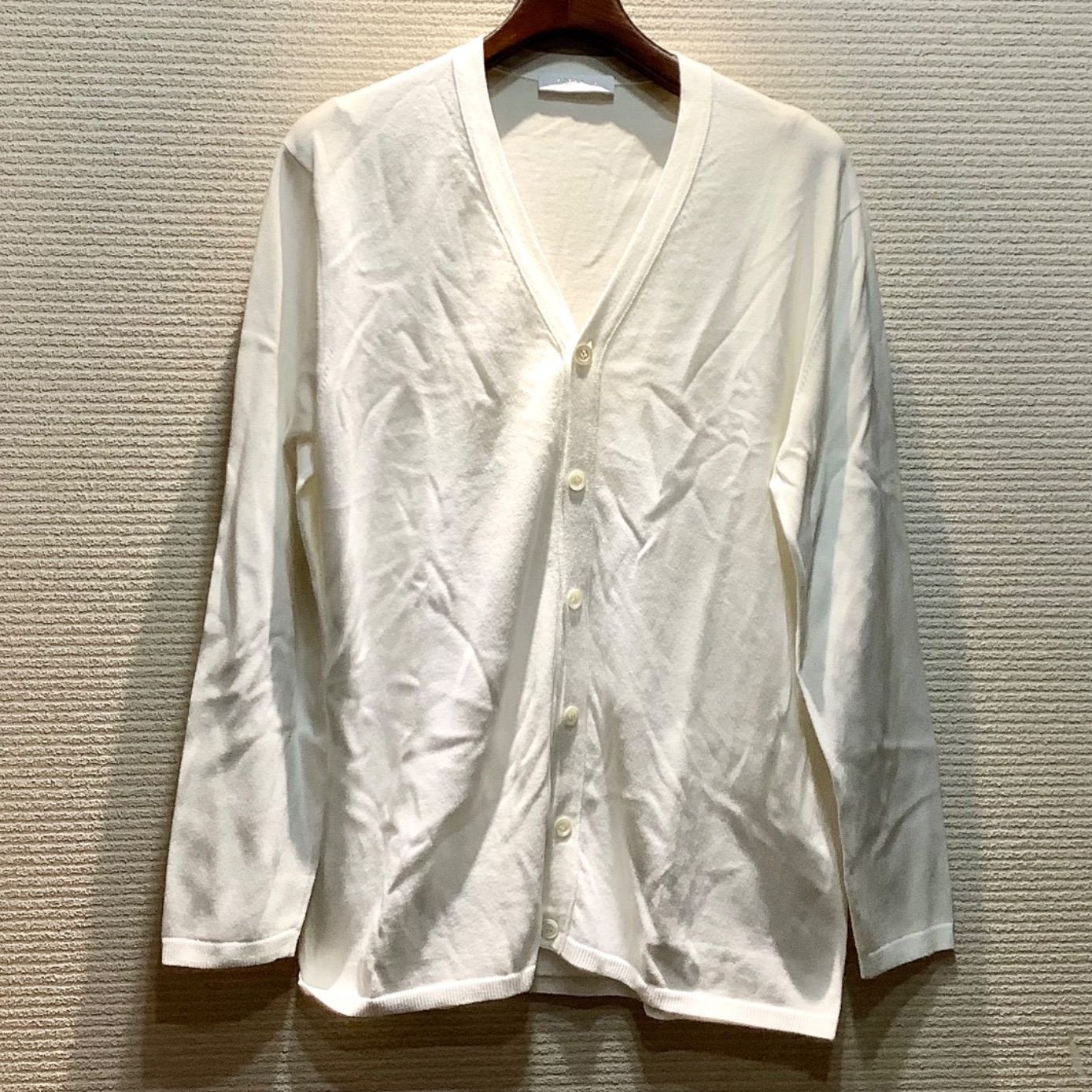 クルチアーニ CRUCIANI コットン ニット Vネック カーディガン 白 
