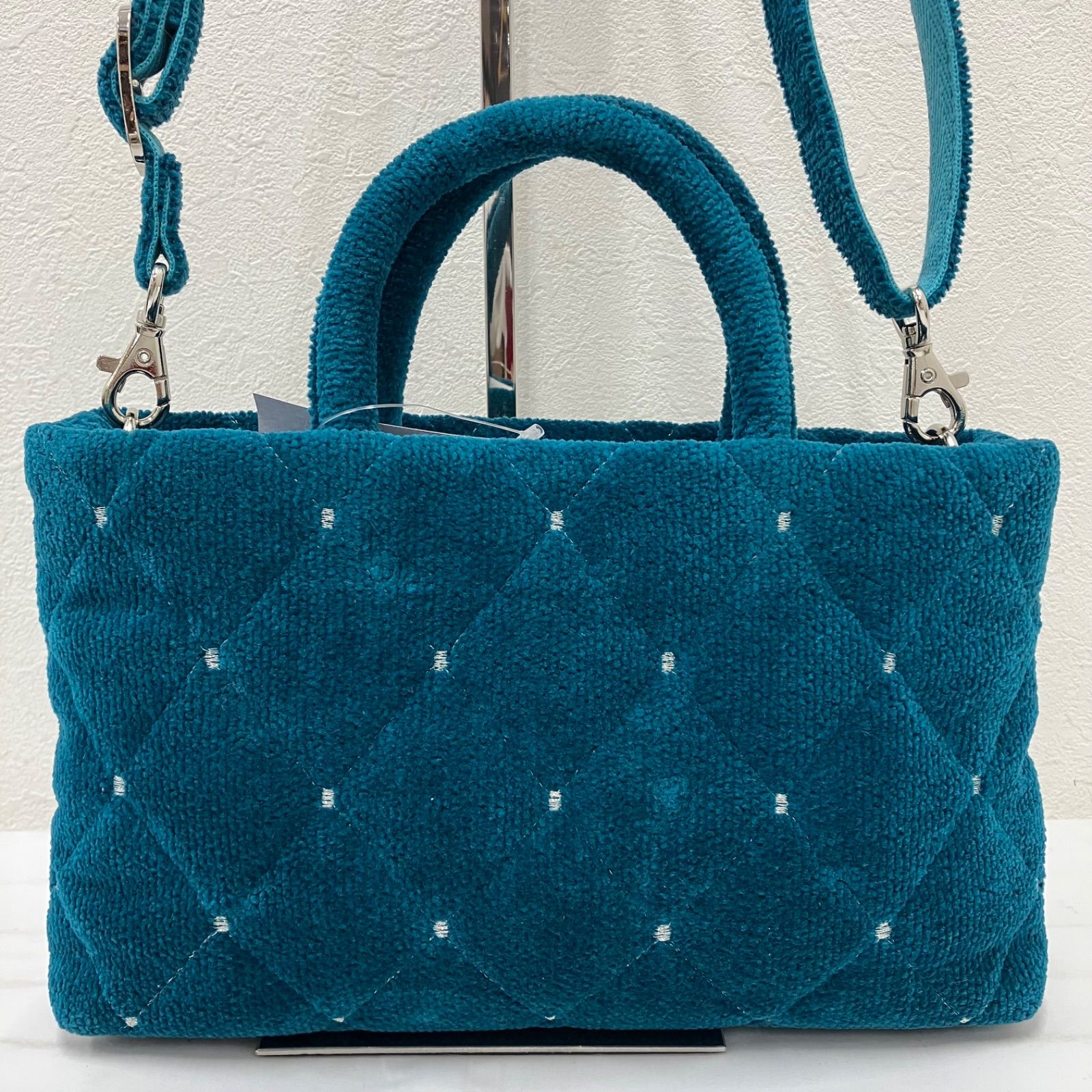 1389 FEILER フェイラー ユニ ミニショルダー ブルー 2way ショルダー 