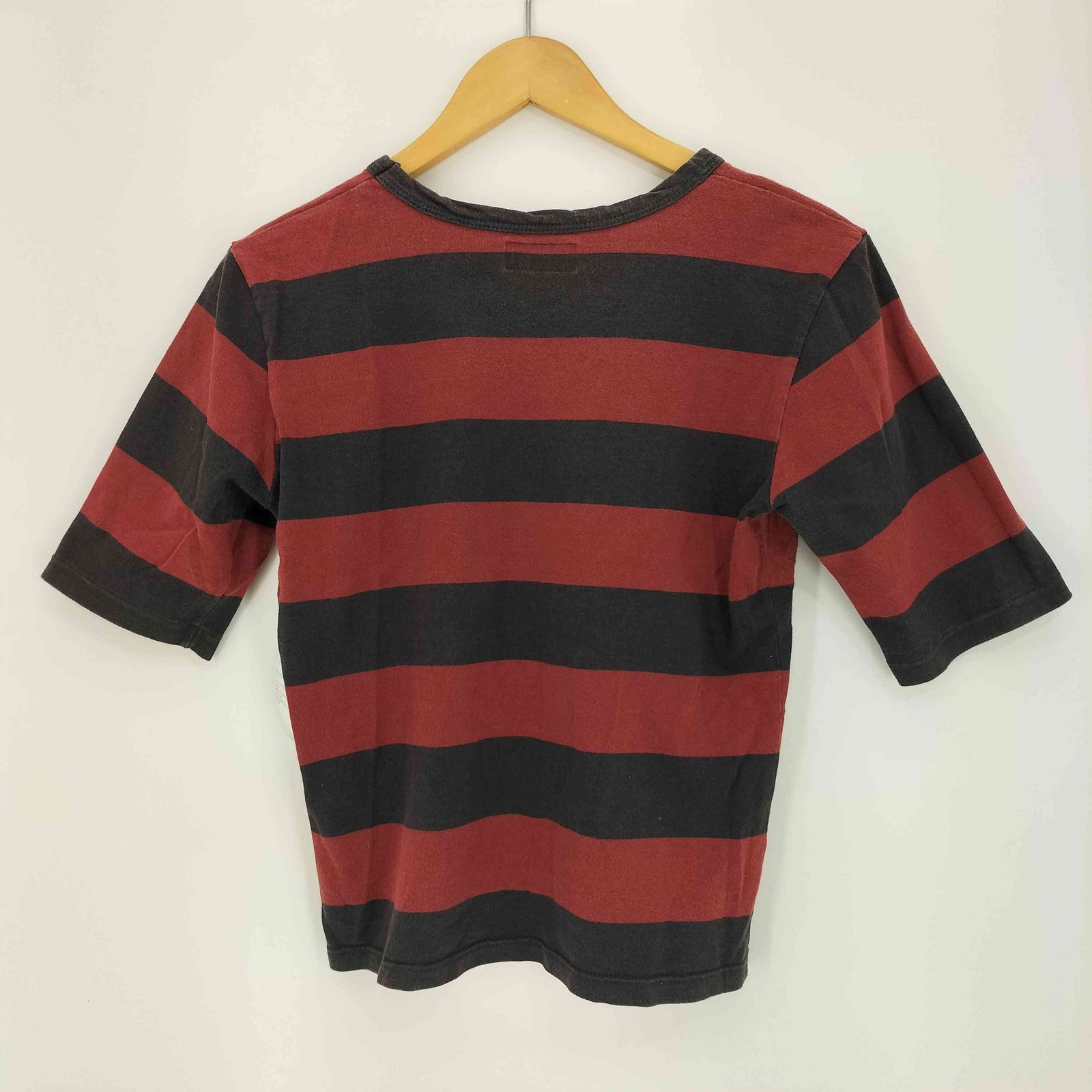 agnes b. PARIS アニエスベーパリス ボーダー カットソー by R 限定品】agnes b. 細ボーダーxストライプ コットン 長袖 Tシャツ