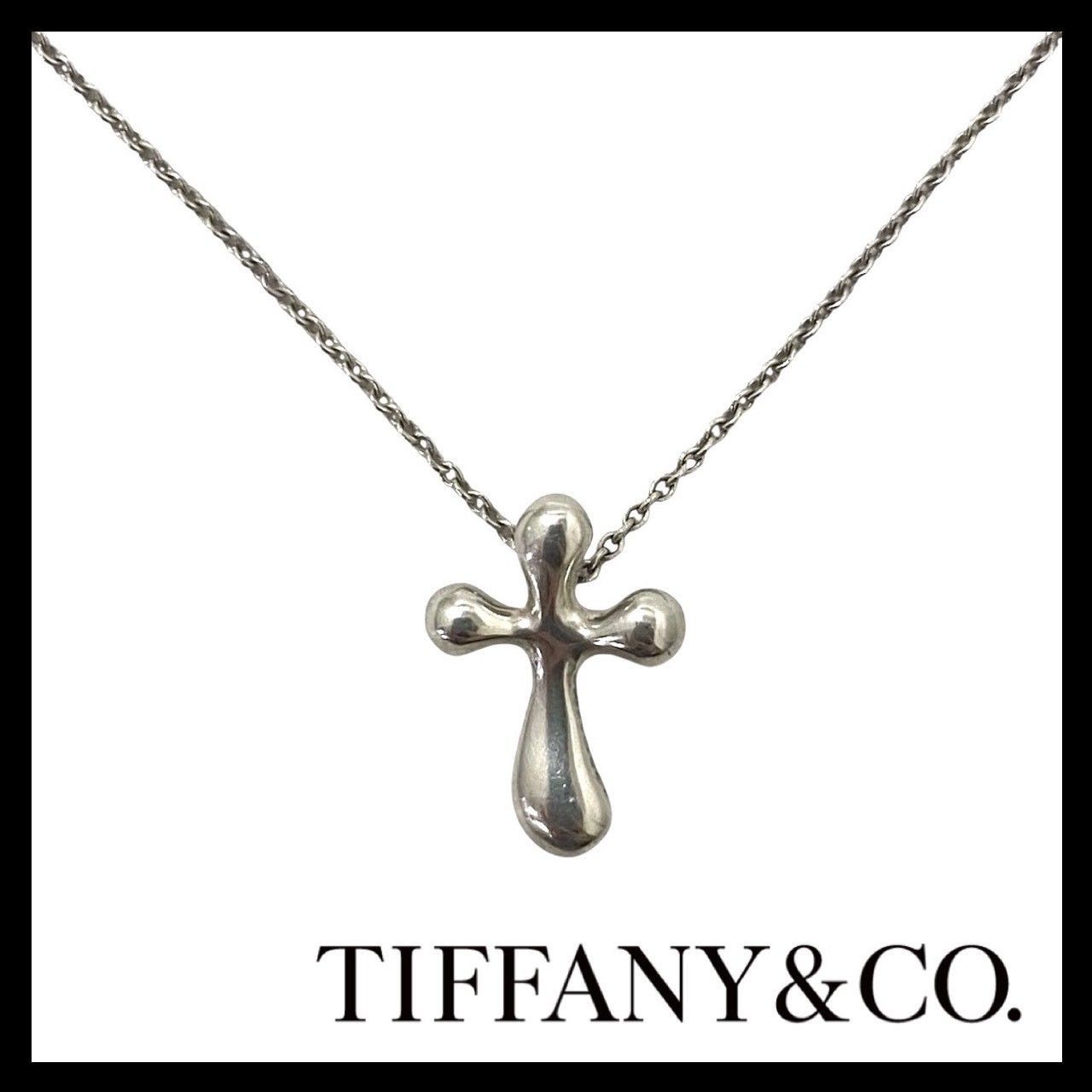 TIFFANY&Co.】ティアドロップクロス ネックレス ELSA PERETTI/エルサ