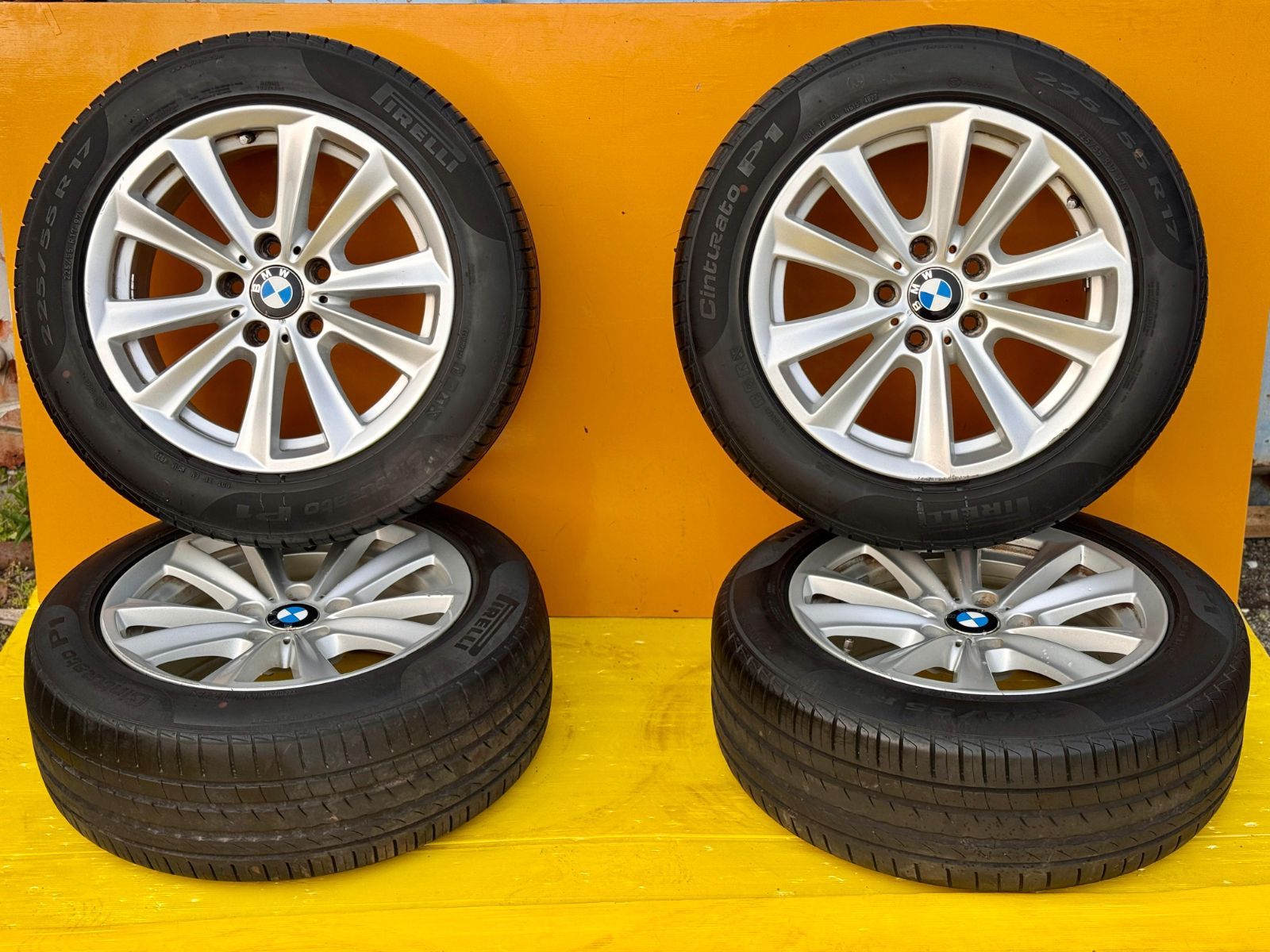 ZT-8328] 4本 5穴 BMW アルミホイール ドイツ製 8JX17J GERMANY ピレリ 