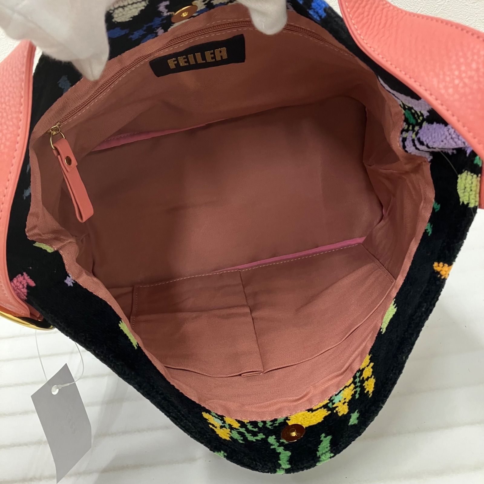 1388 FEILER フェイラー トートバッグ ワンショルダー コラージュ 