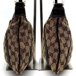 正規品 GUCCI グッチ アビー ショルダーバッグ 203257 GG キャンバス レザー ロゴ 金具 ベージュ ブラウン GGキャンバス グッチ アビー クロスボディ ショルダーバッグ 203257