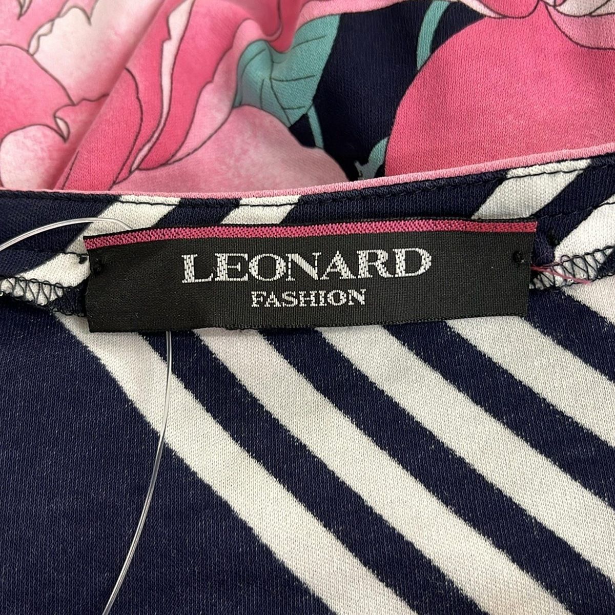 LEONARD(レオナール) チュニック サイズ38 M レディース美品  ネイビー×ピンク×マルチ 花柄 LEONARD(レオナール) チュニック サイズ38 M レディース美品 ネイビー