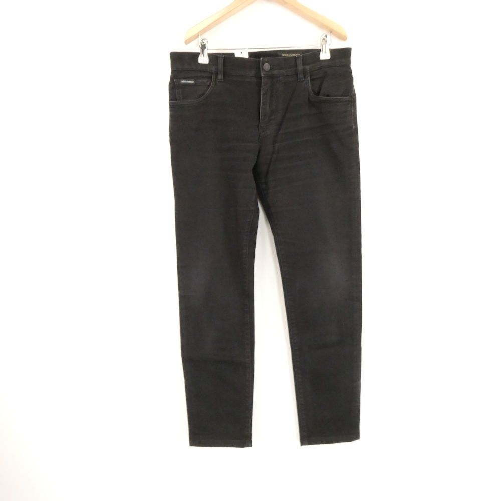 美品 DOLCE&GABBANA ドルチェ＆ガッバーナ SOLID BLACK SKINNY JEANS