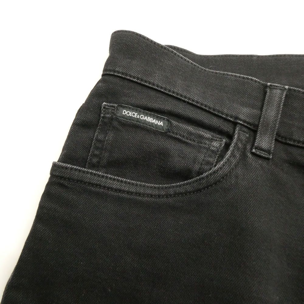 美品 DOLCE&GABBANA ドルチェ＆ガッバーナ SOLID BLACK SKINNY JEANS
