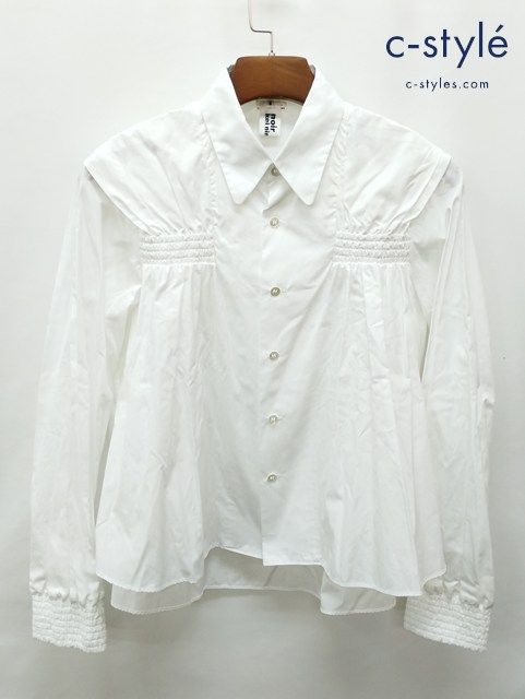 C387 [人気] noir kei ninomiya ノワールケイニノミヤ ブラウス S ホワイト 綿100% 長袖シャツ 3N-B001 レディース | ★ C387 [人気] noir kei ninomiya ノワールケイニノミヤ ブラウス S