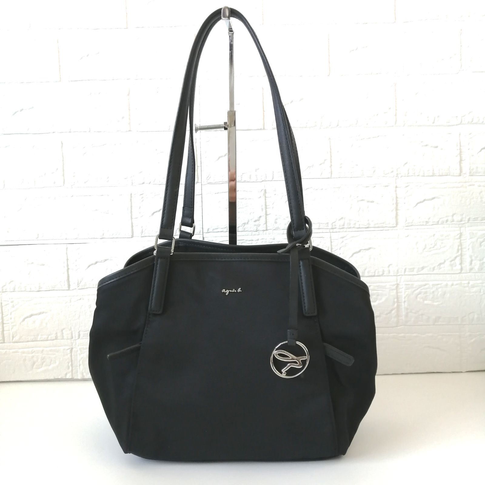 ✨美品✨ アニエスベー agnes b. ショルダーバッグ ナイロン ブラック 