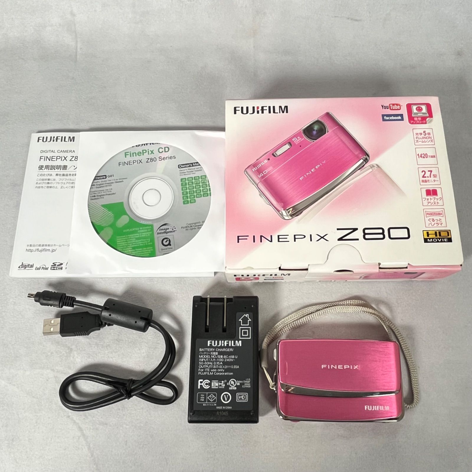 管2603-309】FUJIFILM 富士フイルム Finepix Z80 ピンク コンパクト 