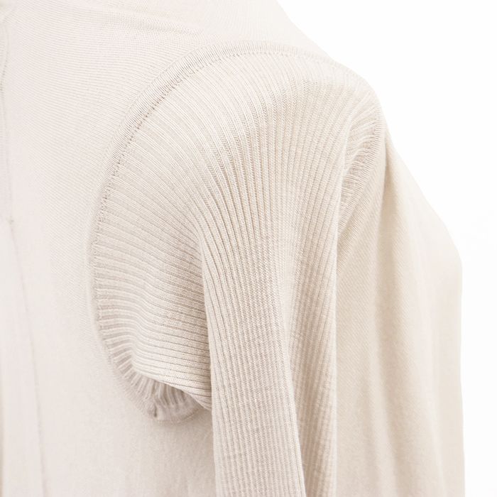 SALE【美品】Rick Owens リックオウエンス カーディガン ニット サイズ M レディース ロゴ ハイゲージ オープンフロント ロングスリーブ 長袖 ウール100% トップス ライトベージュ イタリア製 SALE【美品】Rick Owens リックオウエンス カーディガン ニット サイズ