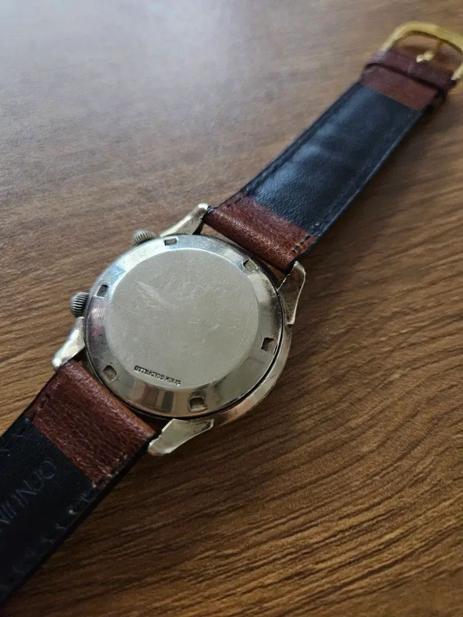  ルクルト Lecoultre メモボックス 1950s ヴィンテージ アラーム時計 ジャンボ ジョガーパンツ 自動巻き時計 腕時計(アナログ)