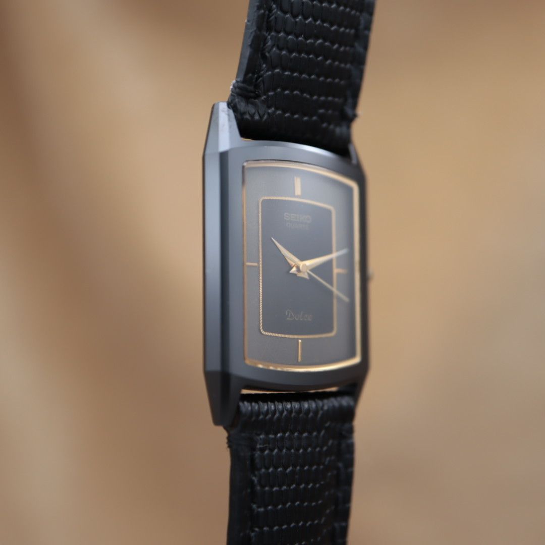 セイコー ドルチェ 9521-5200 SEIKO Dolce ブラック文字盤 グレー