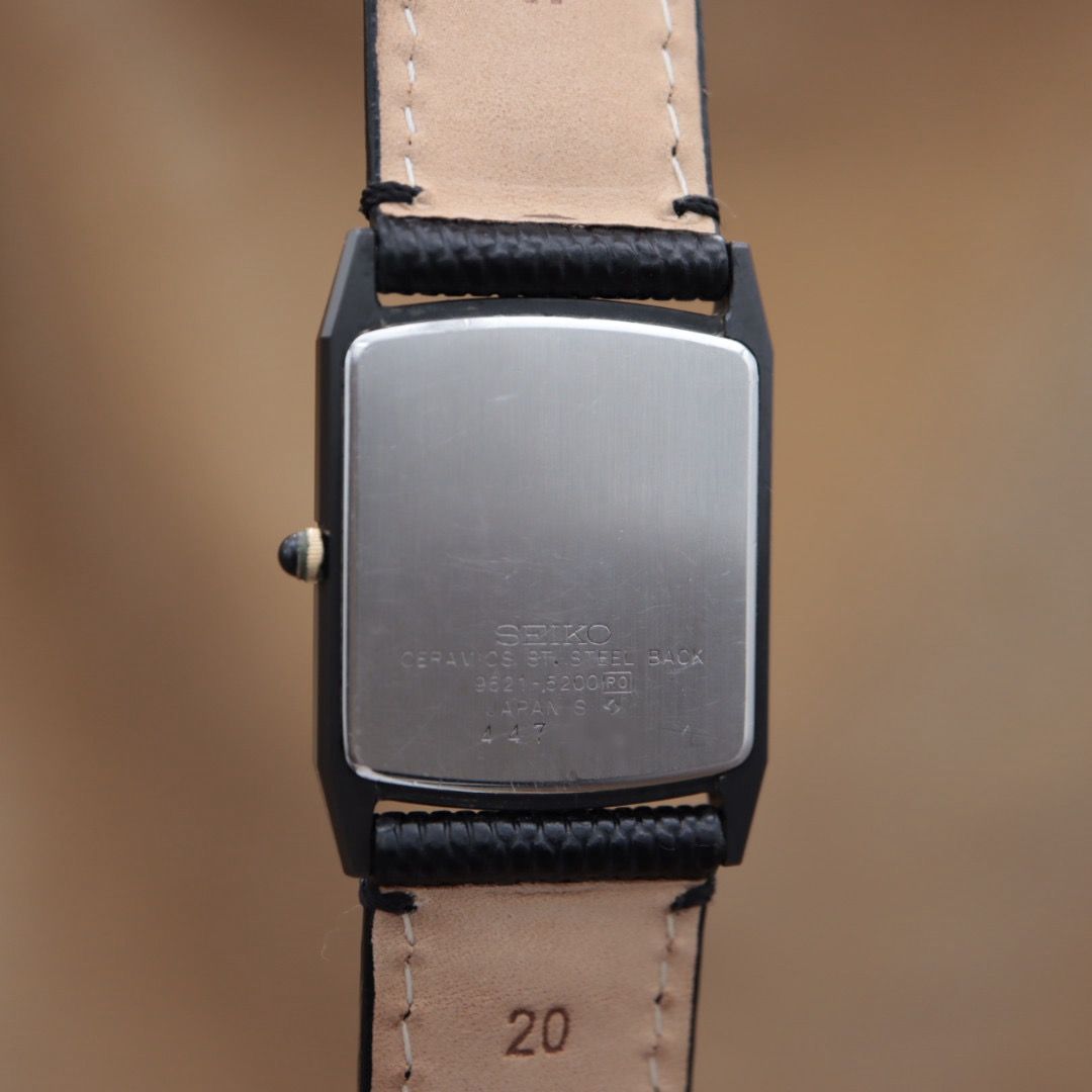 セイコー ドルチェ 9521-5200 SEIKO Dolce ブラック文字盤 グレー