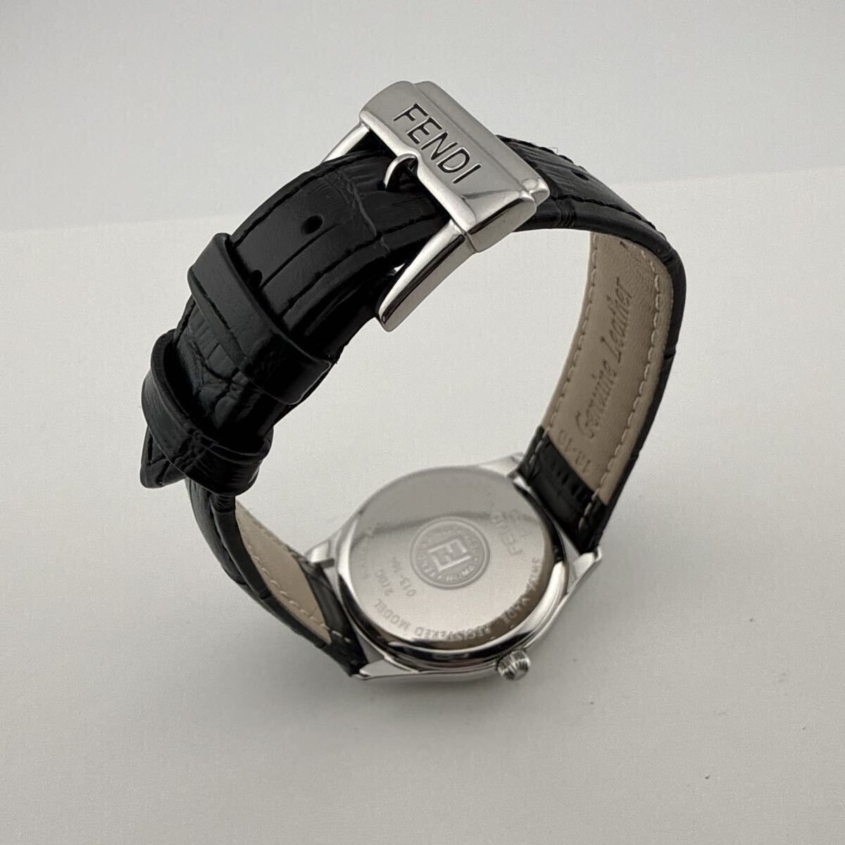 FENDI フェンディ シルバー文字盤 210G 013-164 メンズ 腕時計 稼働品 
