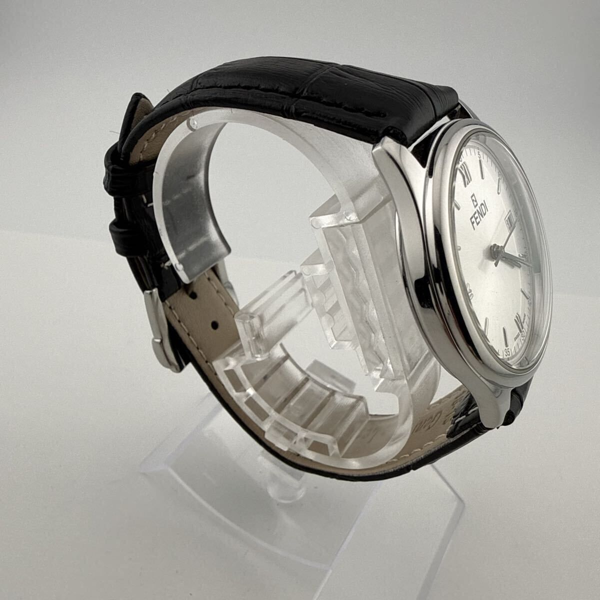 FENDI フェンディ シルバー文字盤 210G 013-164 メンズ 腕時計 稼働品 