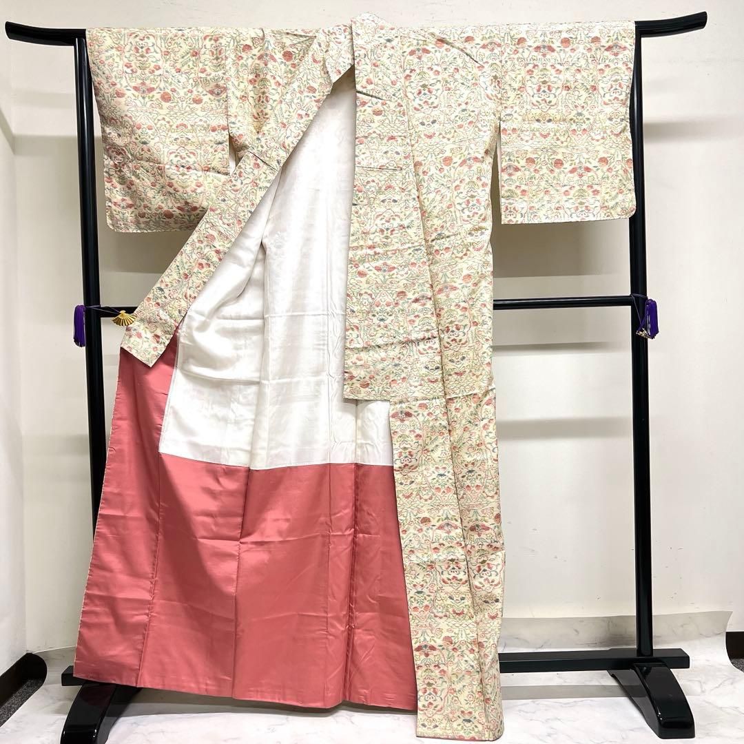 小紋　紬　小花模様　身丈165　裄65　正絹　着物　031tz 小紋 紬 小花模様 身丈165 裄65 正絹 着物 031tz - メルカリ