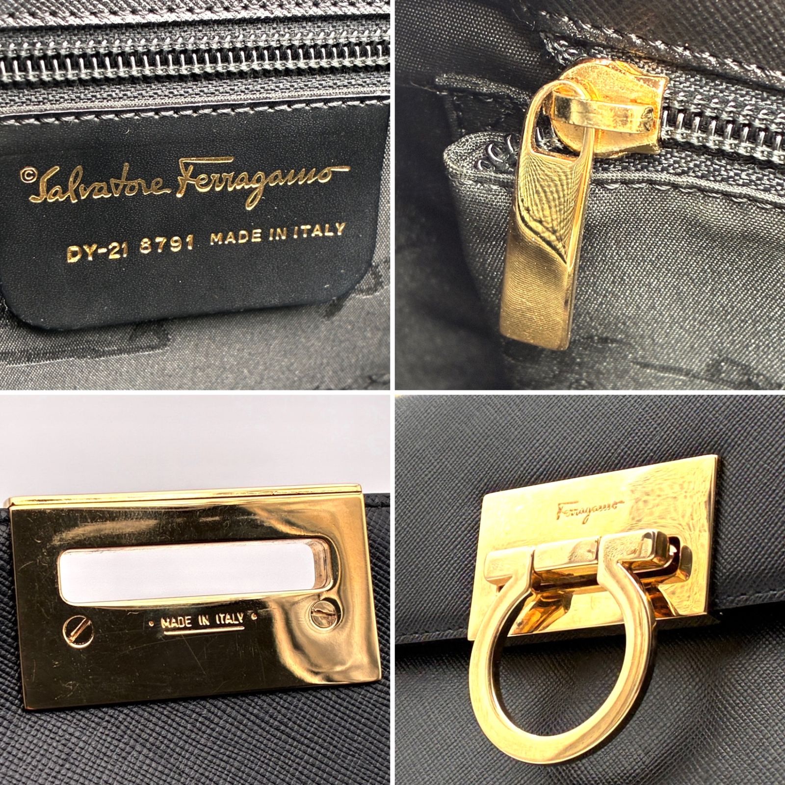極美品 Salvatore Ferragamo サルヴァトーレフェラガモ ガンチーニ 