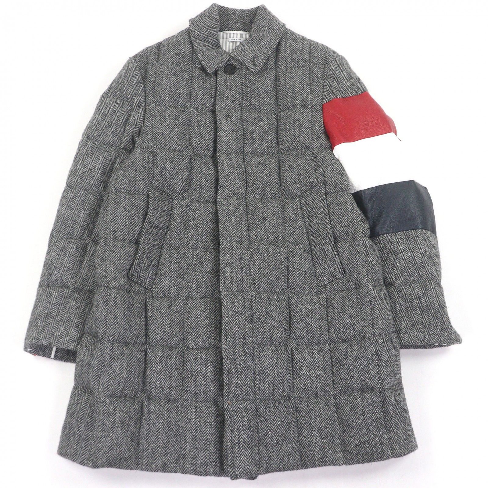 極美品□THOM BROWNE トムブラウン トリコロール 一部ディアスキン 