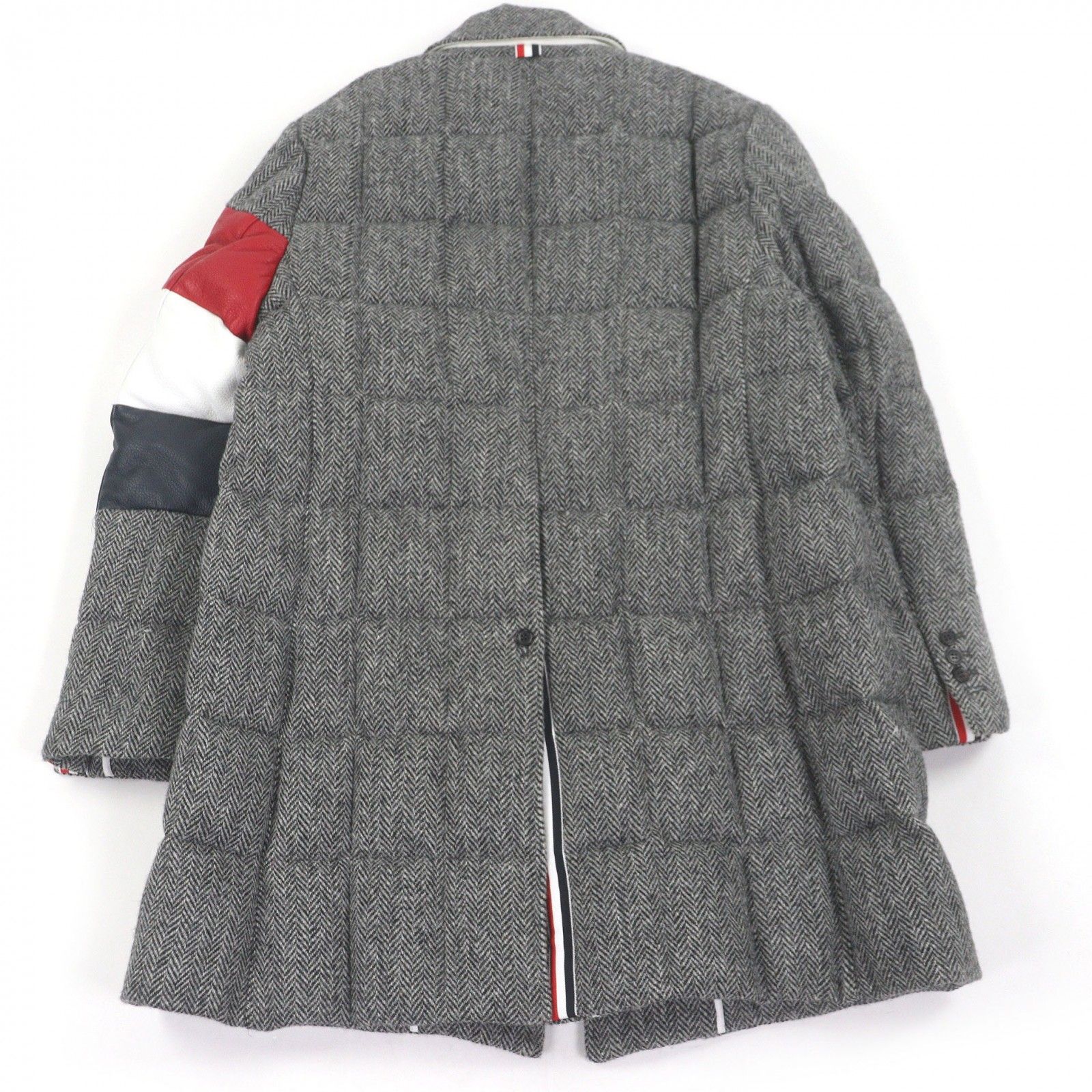 極美品□THOM BROWNE トムブラウン トリコロール 一部ディアスキン 