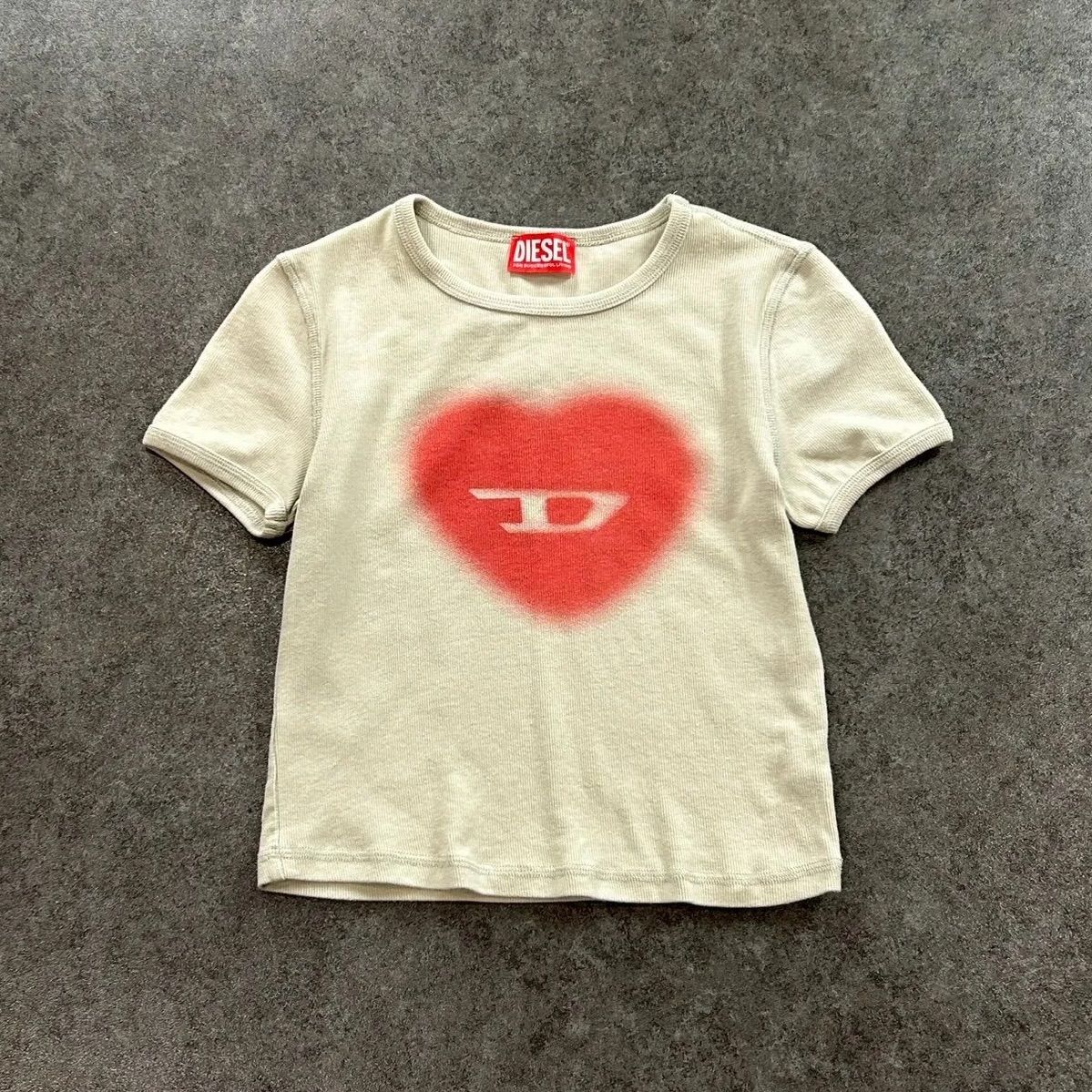 DIESEL T-Ele ディーゼル 半袖 Tシャツ カットソー ハート ロゴ