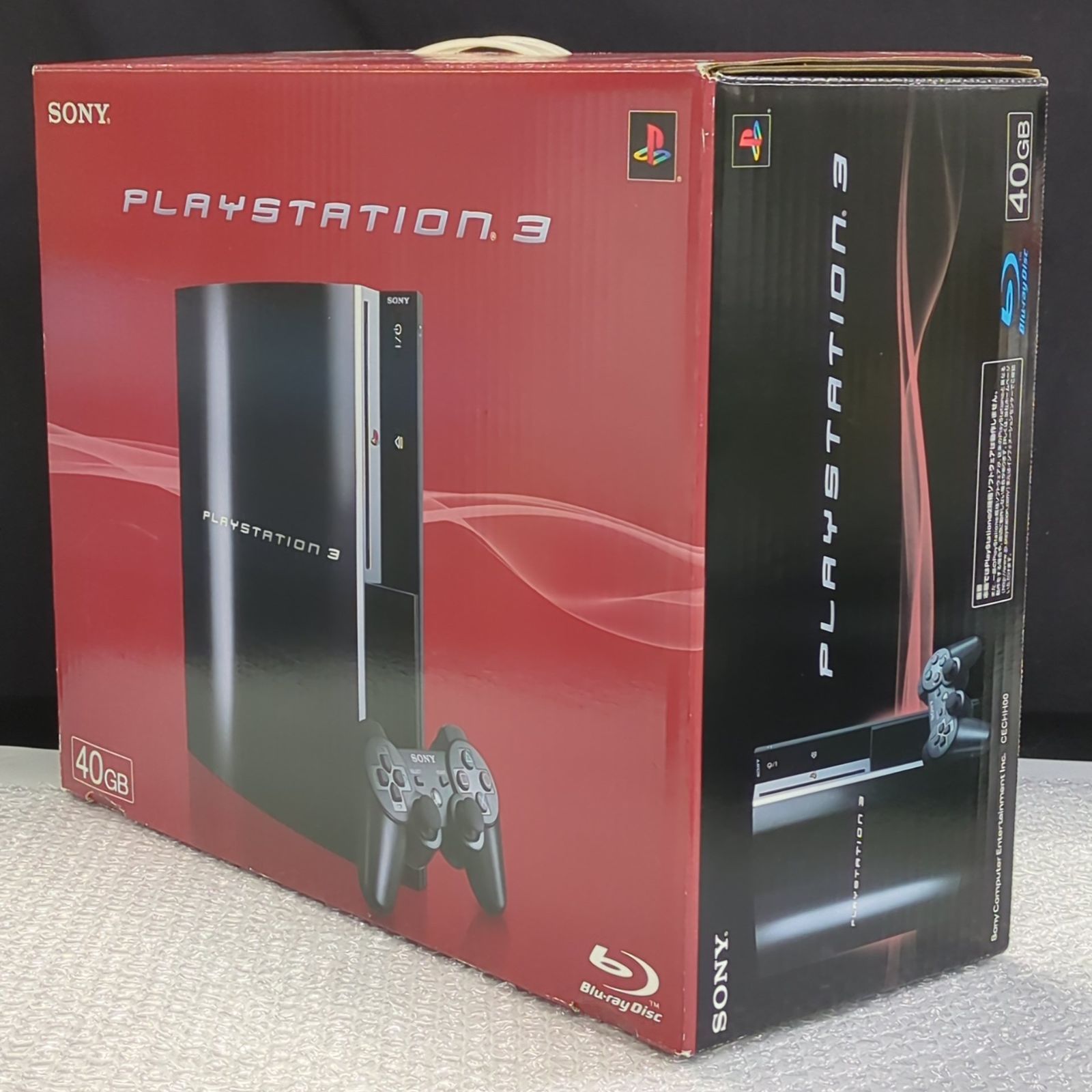 D39320】PS3 40GB CECHH00 クリアブラック 箱 付属品付 ※ジャンク 