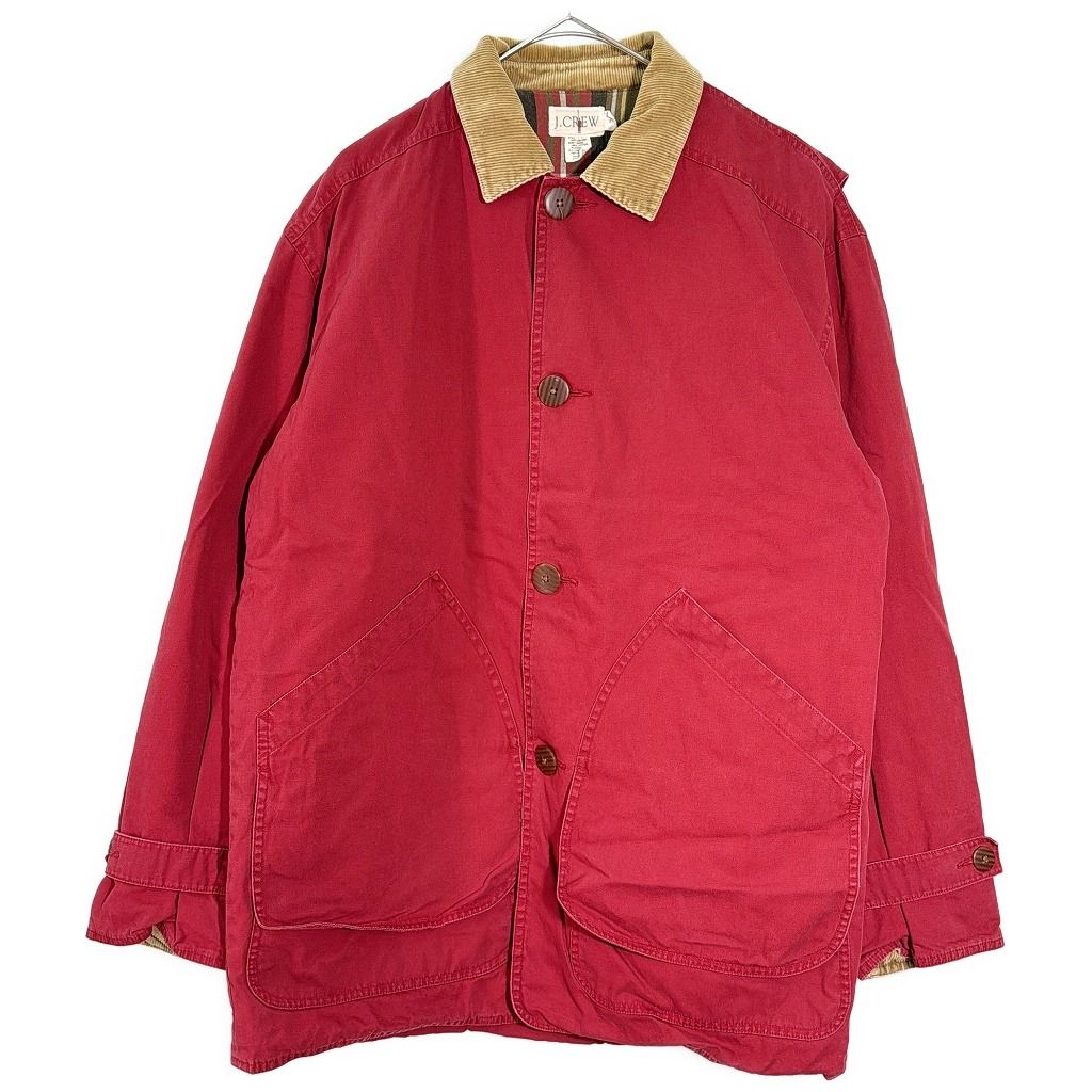 90年代 J.CREW ジェイクルー ハンティングジャケット レッド(メンズ S)中古 古着 X7773 90年代 J.CREW ジェイクルー ハンティングジャケット レッド(メンズ S